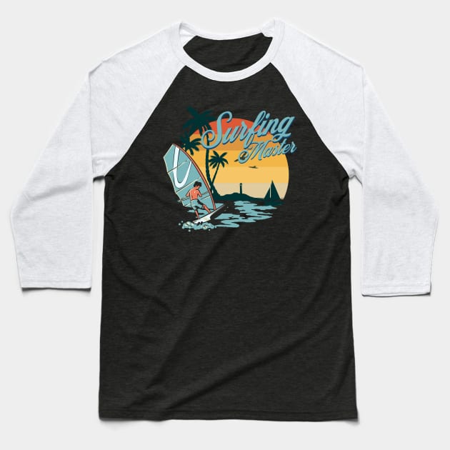 Surfing Master Baseball T-Shirt by J Best Selling⭐️⭐️⭐️⭐️⭐️